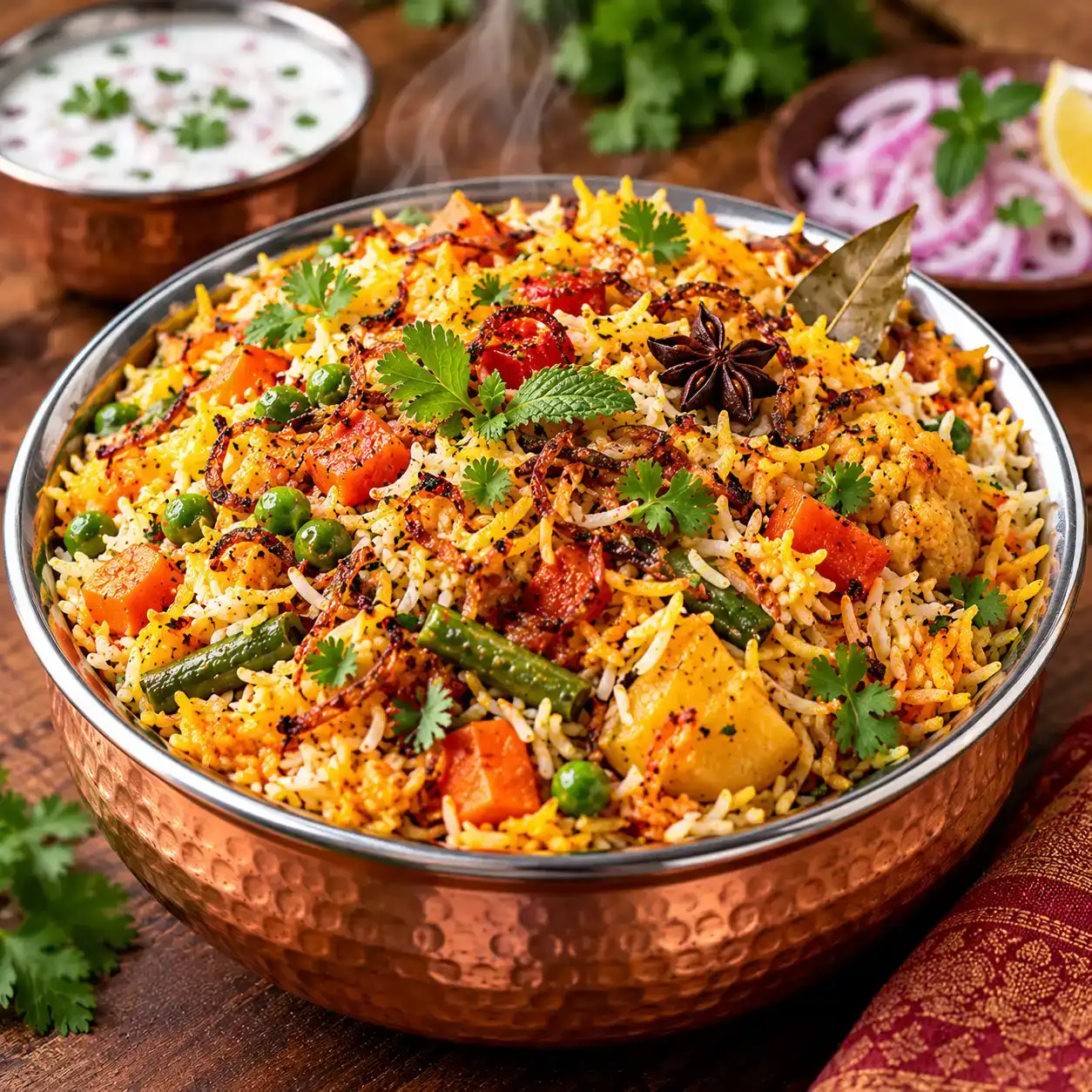 Veg Biryani — Experience the symphony of flavors in our Veg Biryani at Apna Bazar - Eatery